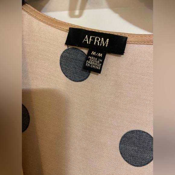 AFRM || suki ruched polka dot midi dress - Picture 5 of 9